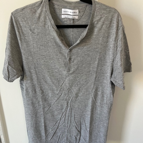 Men's Zara Grey T-shirt - Picture 1 of 3